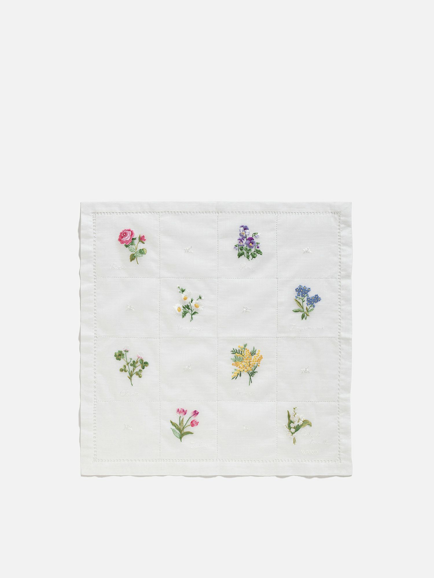 ハンカチ ホワイト |刺繍・レース | WAKO公式オンラインブティック