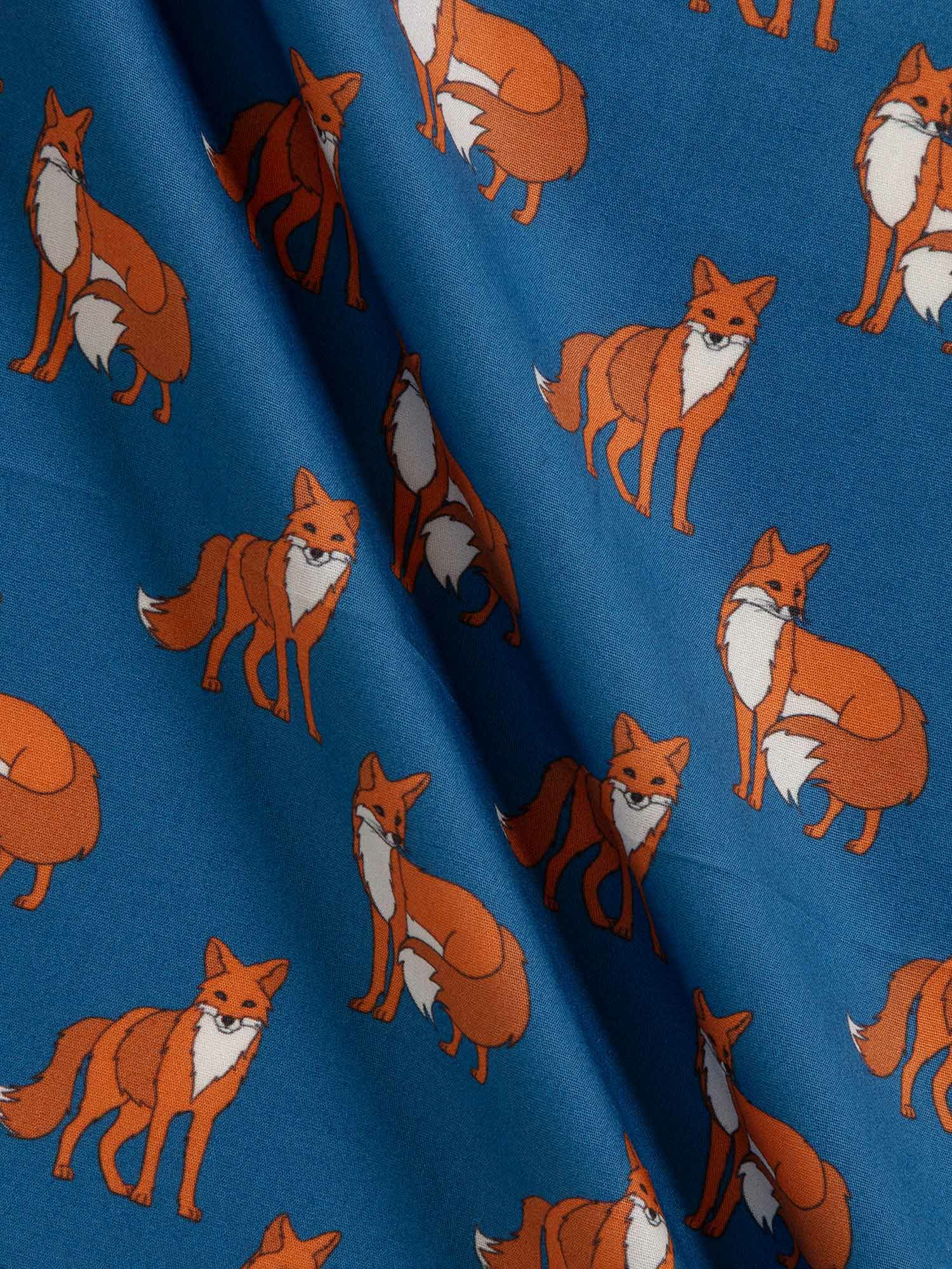 ディエッフェ・キンロック ハンカチ「FOX A.O」 ネイビー |プリント